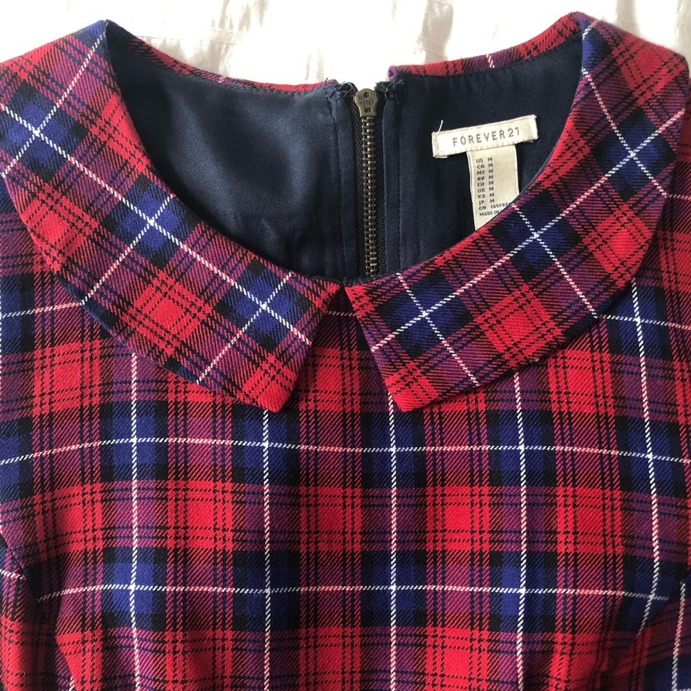 Plaid Fit n Flare Mini Dress - Picture 2 of 6